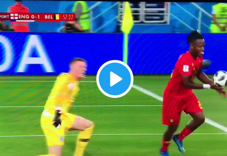 (video) michy batshuayi kicks the ball into his own face during hilarious goal celebration