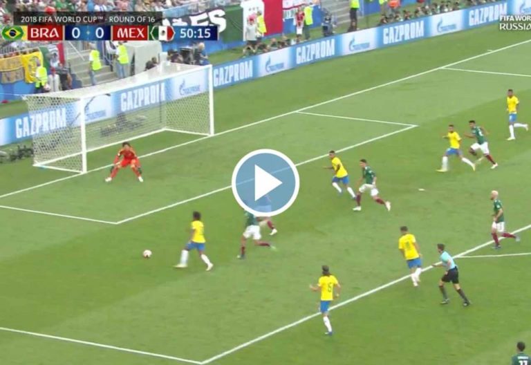 (video) willian provides superb assist for neymar as brazil take the lead over mexico