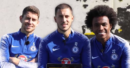 (Video): “You don’t score my friend” – Eden Hazard rips it out of Jorginho