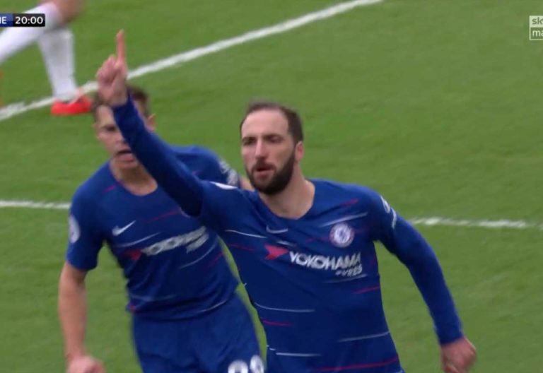 Video: Watch Higuain Super goal as he score his third goal for Chelsea