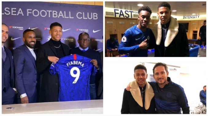 (Photos): Chelsea’s latest signing spotted with his new manager and teammates