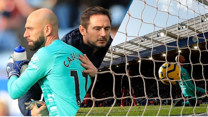 Do You Agreed? See How Frank Lampard react to Willy Caballero over error in Leicester’s second goal