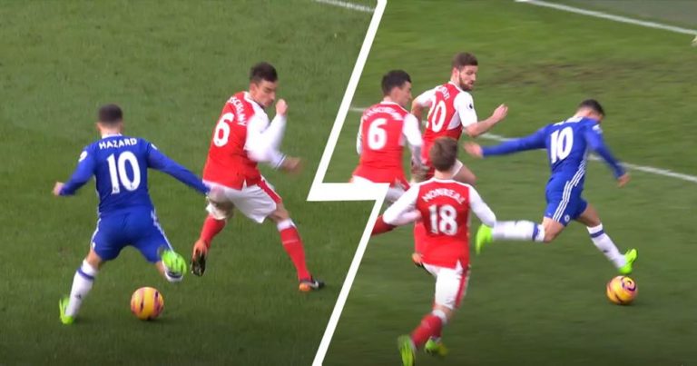 Throw Back 2017: Watch Eden Hazard iconic solo goal vs Arsenal! (Video)
