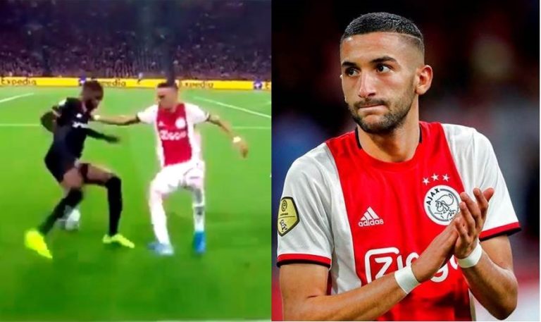 (VIDEO): That moment Ziyech decided to join Chelsea after Tomori’s nutmeg in UCL clash against Ajax