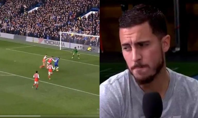 (VIDEO) Eden Hazard relives his ‘Incredible’ solo goal against Arsenal in a funny way