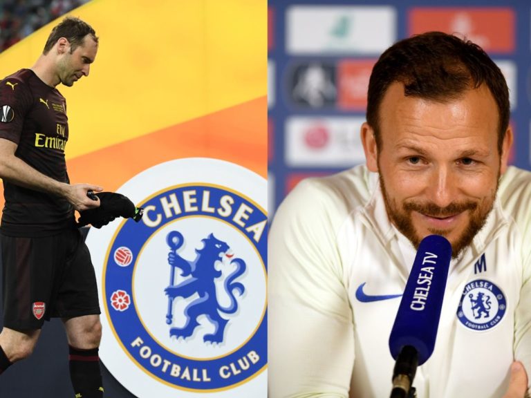 Jody Morris trolls Petr Cech who’s still heartbroken for ending his career with a defeat to Chelsea