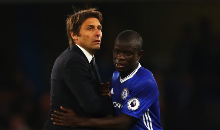 “I win trophies with him”- Antonio Conte tells Lampard the best place to play N’Golo Kante