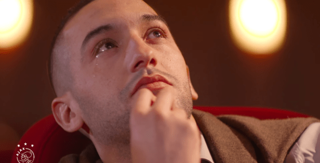 Hakim Ziyech breaks down in tears as Ajax bid him emotional farewell before joining Chelsea