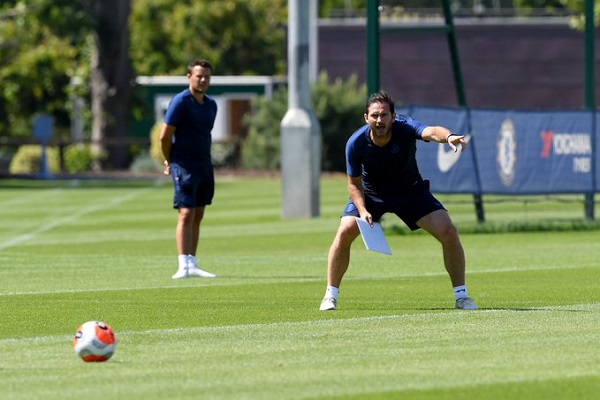 (Photos): Chelsea players train hard ahead of Premier League return