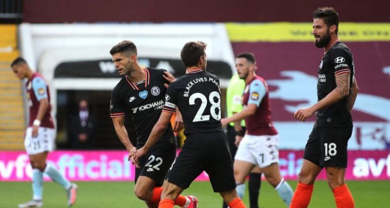 Player ratings: Aston Villa 1 vs 2 Chelsea as Pulisic makes huge impact