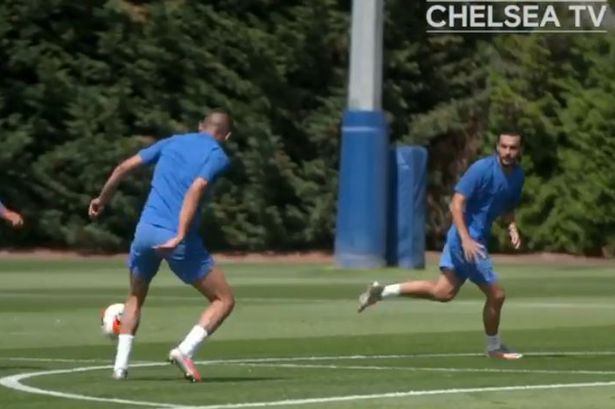 (VIDEO): Watch Ziyech perfect assist to Pedro in Chelsea training that makes Blues fans talking about