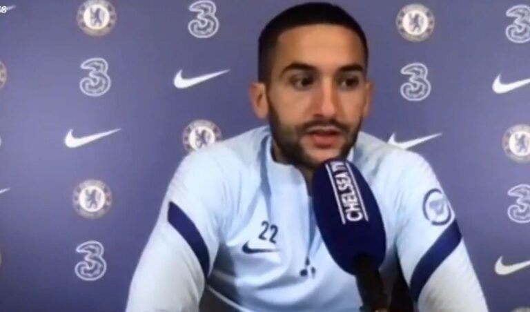 (VIDEO): Ziyech reveals the position he sees himself playing ahead Man Utd clash