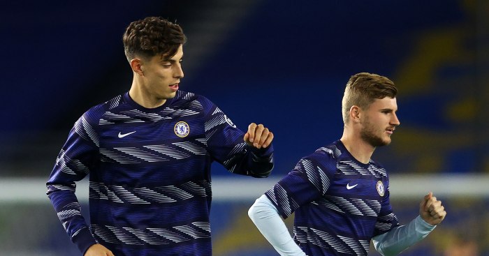 Havertz and Werner start, strongest possible Chelsea lineup (4-3-3) to face Tottenham Hotspur