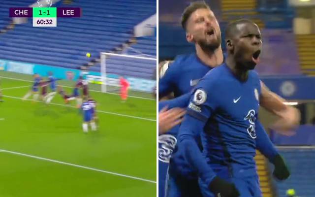(Video): Kurt Zouma rises high to give Chelsea lead over Leeds and net career-best fourth league goal