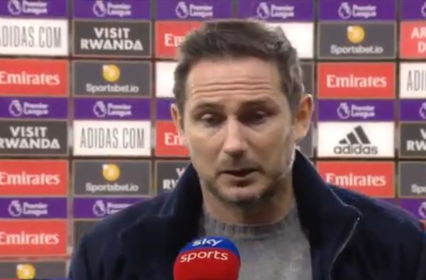 Angry Lampard reveals why his players must be blame for Arsenal defeat