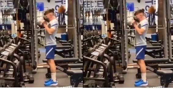 (VIDEO): Watch how Ben Chilwell mocks Billy Gilmour as he works out