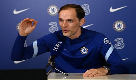 Tuchel reacts after being asked about possible £90 milliom Chelsea signing