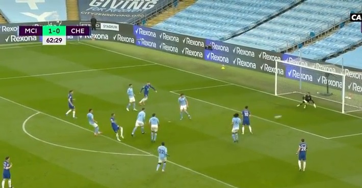 (Video): Ziyech makes it 1-1 for Chelsea with an absolute stunning strike from the top corner