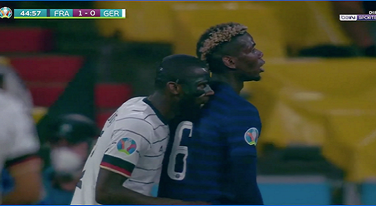 (Video) Watch how Rudiger bites Pogba during France v Germany clash