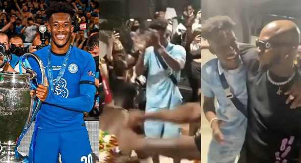 (Video) Hudson-Odoi visits Ghana, dances Adowa as Ghanaians welcomes him after England snub