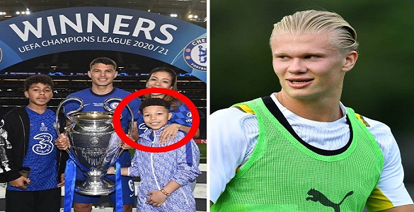 (Image): Thiago Silva’s son send ‘massive transfer message’ to Haaland as he wants striker at Stamford Bridge
