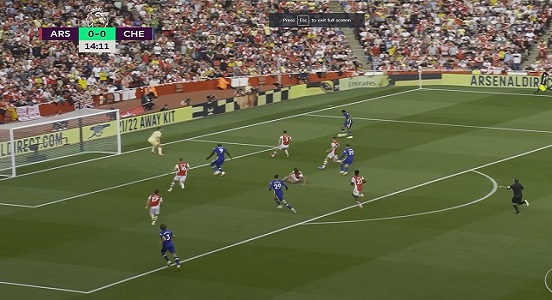 (Video): Lukaku score his first Chelsea goal after stunning assist from Reece James