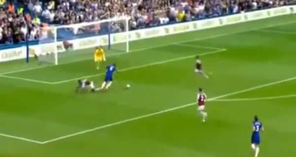 (Video): Lukaku sends two Villa players back home as he score his first Stamford Bridge goal for Chelsea