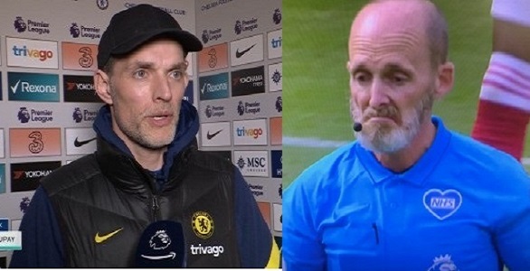 ‘How is he so sure? Tuchel blasts Mike Dean for latest decision in Chelsea’s draw against Brighton