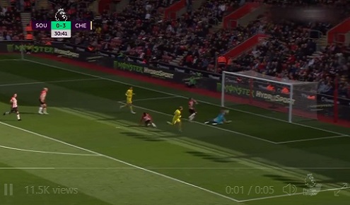 (Video): Kai Havertz easy finish makes it 4-0 for Chelsea before half-time