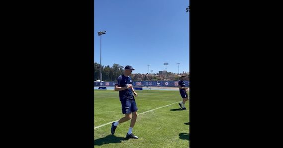 (Video): Class act from Tuchel.. as he joins in with preseason fitness with his players