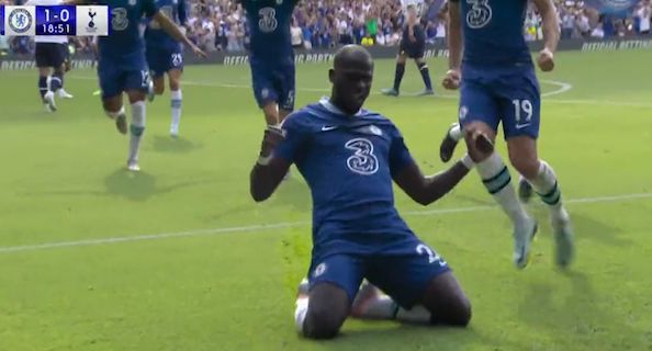 (Video): Watch Koulibaly Wonderous goal as he gives Chelsea the lead over Spurs