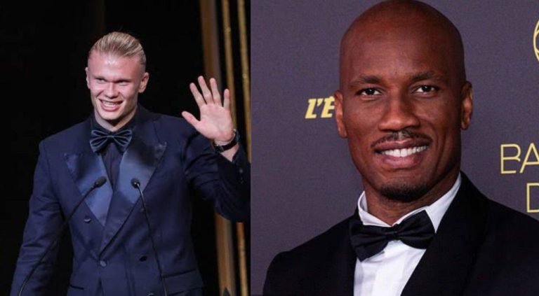 (Video): Haaland fulfills his promise to Chelsea legend Didier Drogba