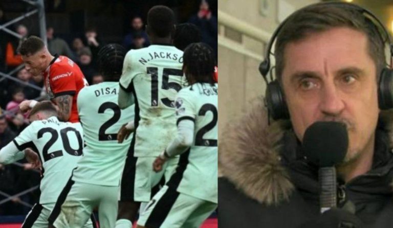 Gary Neville calls Chelsea ‘A mad player’ after crazy performance against Luton Town