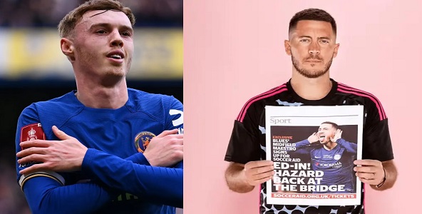 Cole Palmer reacts as Hazard confirms return to Stamford Bridge