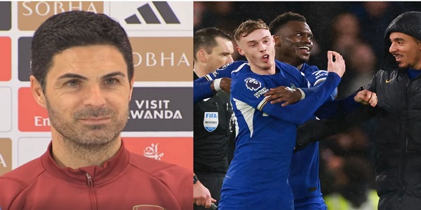 “I was watching it till late Chelsea win” – Mikel Arteta reacts to Chelsea’s win over Manchester United