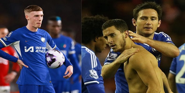 Frank Lampard reacted as Cole Palmer set to break one Lampard’s record this season after surpassing Hazard
