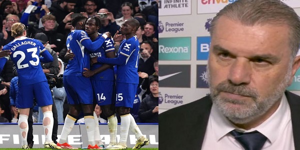 “His mindset change our game” “He makes to lacked belief in our game” – Spurs coach Ange Postecoglou blames Chelsea man for Tottenham 2-0 defeat to Chelsea