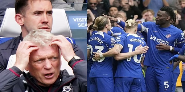 “This is unfair” “We lost 5-0 because of him” – David Moyes blames one man for West Ham 5-0 heavy defeat to Chelsea
