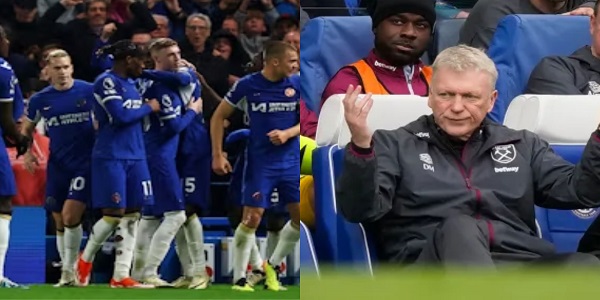 “His football sense is out of this world” “Makes us to lose focus” – David Moyes blames Chelsea star for Manipulating his players in 5-0 defeat to Chelsea