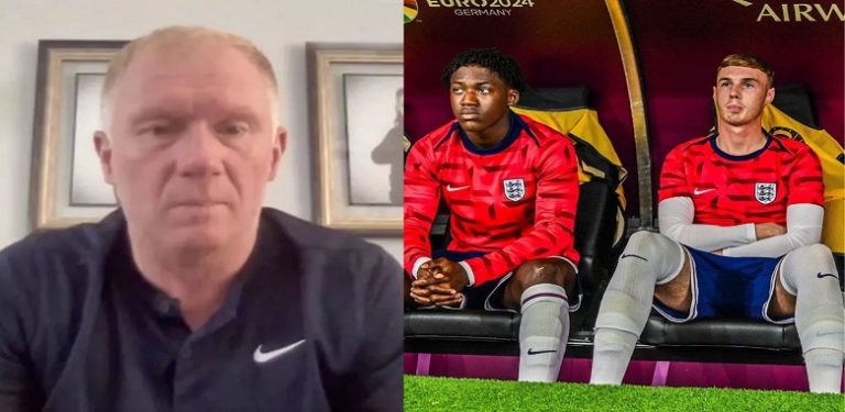 “Start him & Bench him in the Semi-finals” – Paul Scholes finally reveals who to start and bench between Cole Palmer and Kobbie Mainoo for England in the Semi-finals Euros