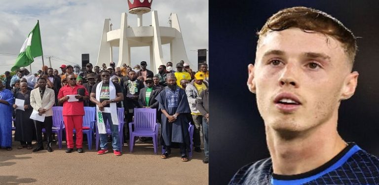 (Images):  Chelsea star Cole Palmer sends clear message to support Nigerian protesters