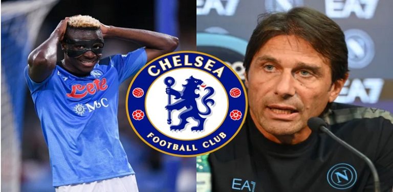 “Ignoring Chelsea?” –  Antonio Conte sends clear message to Victor Osimhen after failed Chelsea move