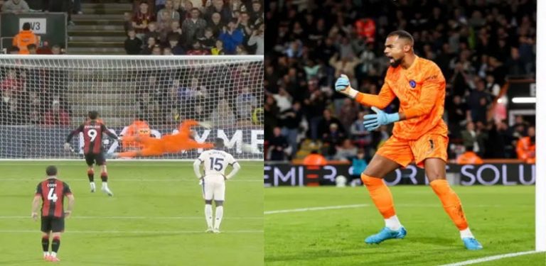 “He convinced them” -Robert Sanchez thanks Chelsea star for what he did in Bournemouth penalty miss