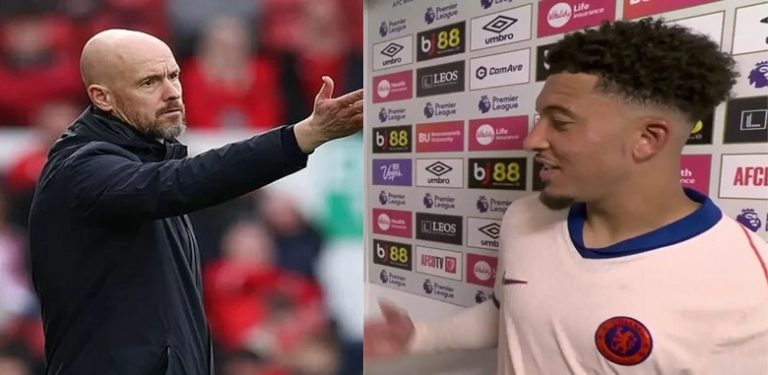 Jadon Sancho sends clear touching message to Erik ten Hag after his outstanding Chelsea debut