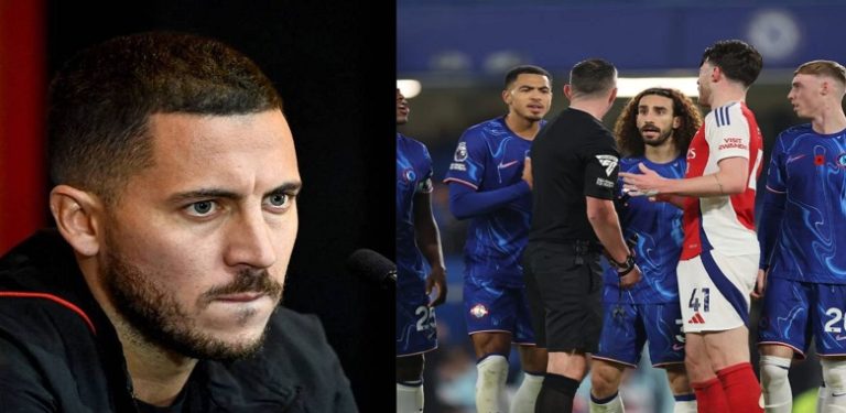 “Pride is killing his game” “Drop him now” – Eden Hazard tears down Chelsea star after poor performance in 1-1 draw against Arsenal