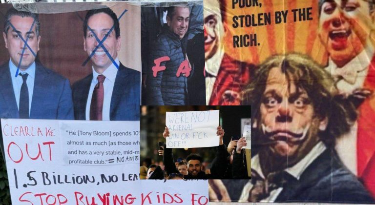 JOIN US NOW! Chelsea fans protest with a huge banner wants new owners out, calls for Roman Abramovich returns