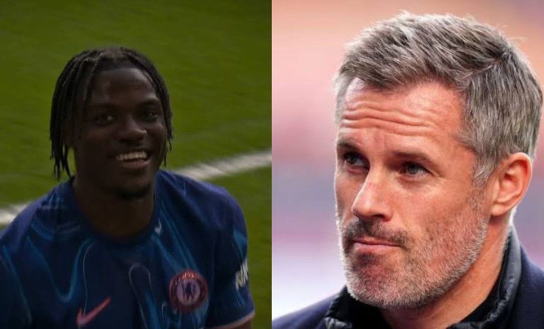 Romeo Lavia trolls Jamie Carragher in an ‘Epic’ way after predicting Chelsea won’t qualify for Champions League (Photo)